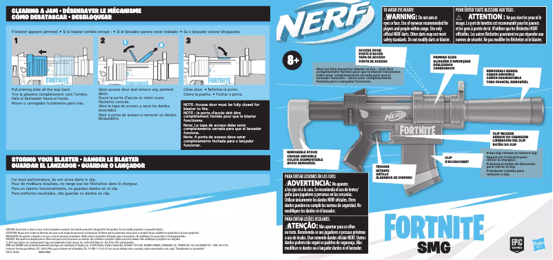 Page 1 de la notice Manuel utilisateur Nerf Fortnite SMG