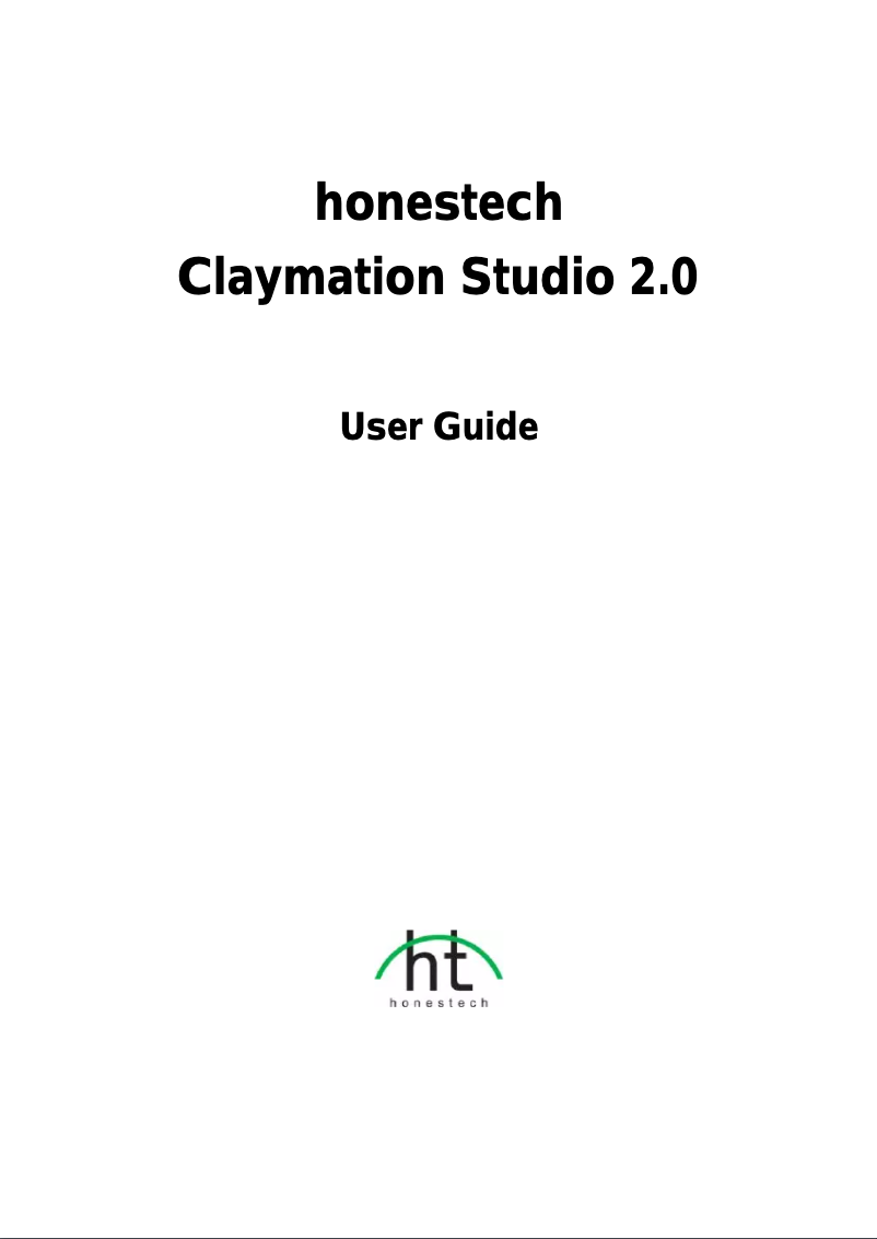 Image de la première page du manuel de l'appareil Claymation Studio 2.0