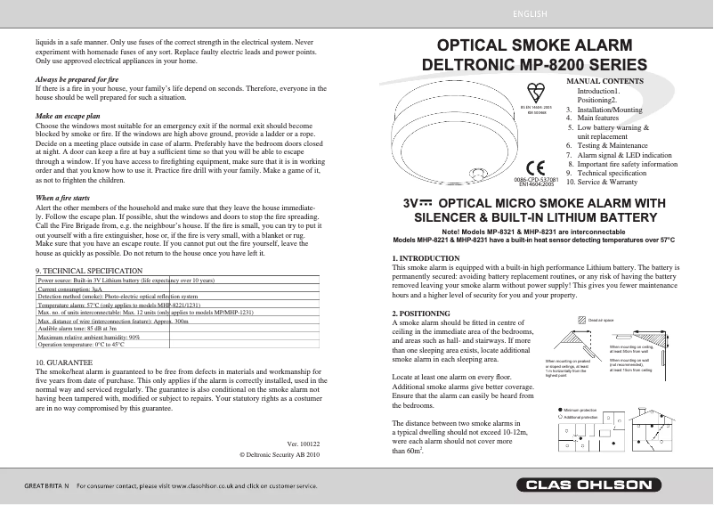 Image de la première page du manuel de l'appareil MP-8221