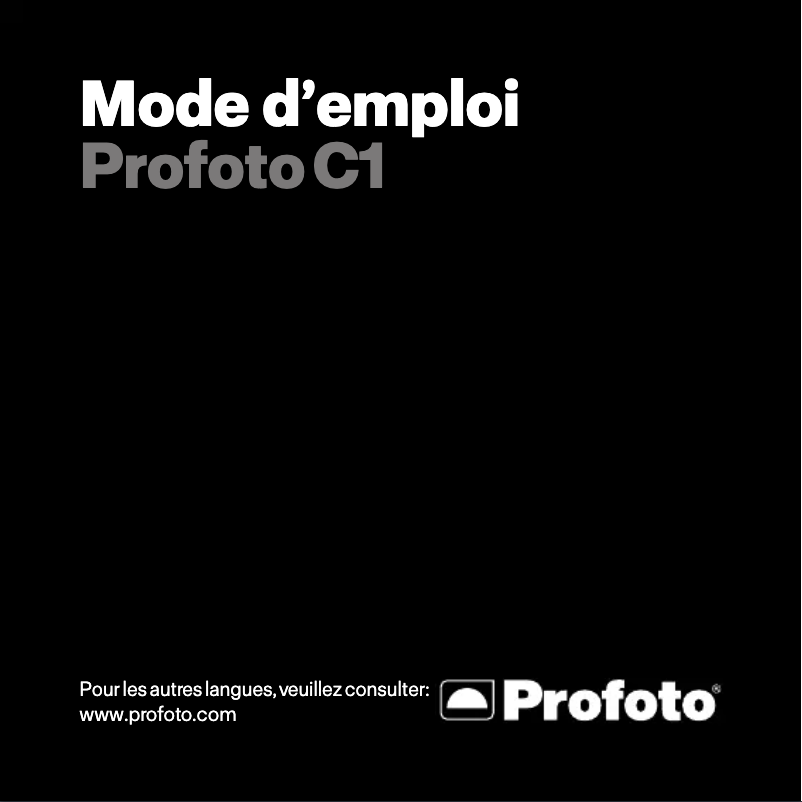 Page n°1 - Manuel utilisateur Profoto C1