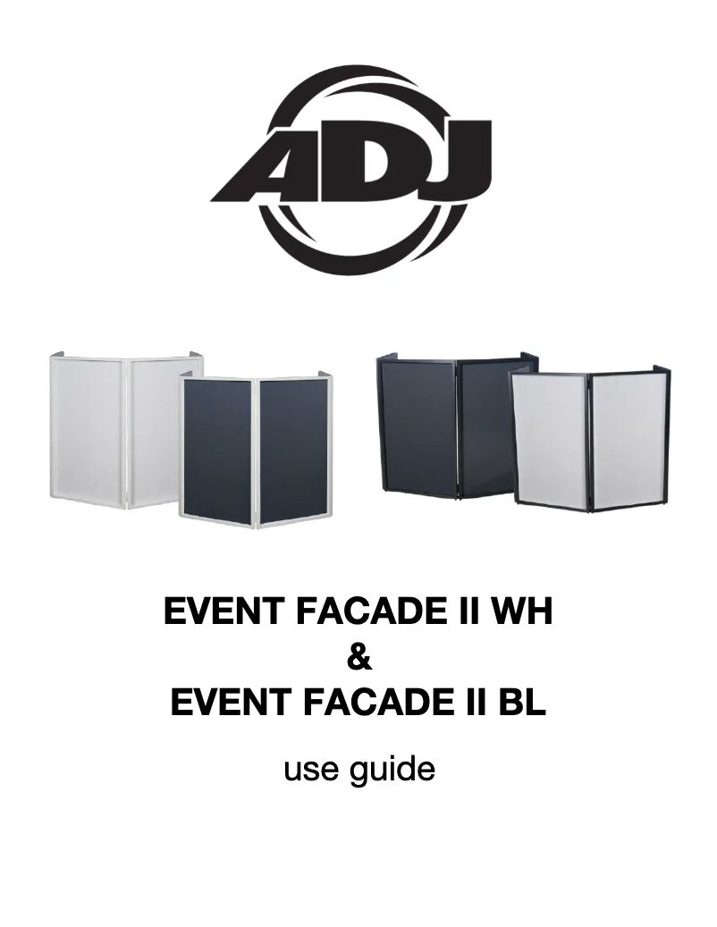 Page 1 de la notice Manuel utilisateur Adj Event Facade II WH