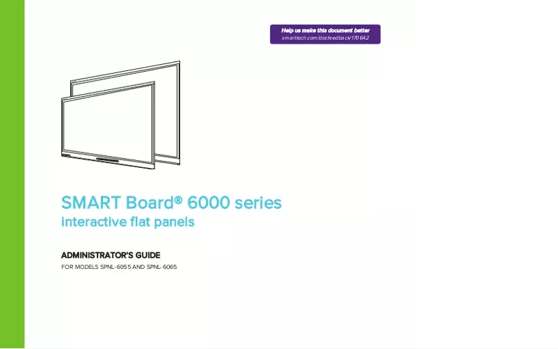 Page n°1 - Manuel utilisateur SMART Technologies SMART Board 6055