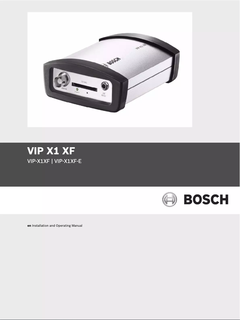 Image de la première page du manuel de l'appareil VIP X1 XF