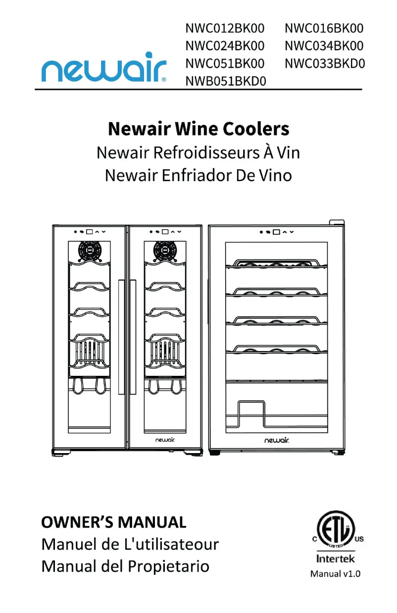 Page 1 de la notice Manuel utilisateur NewAir NWC051BK00