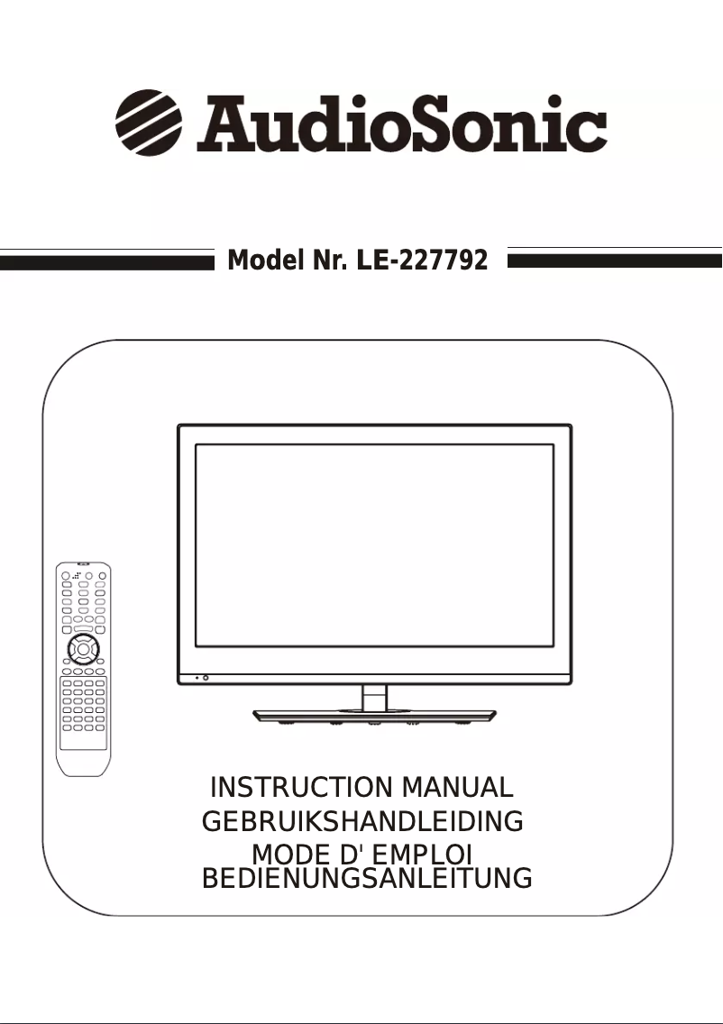 Page 1 de la notice Manuel utilisateur AudioSonic LE-227792