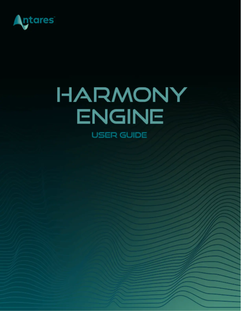 Page 1 de la notice Manuel utilisateur Antares Harmony Engine