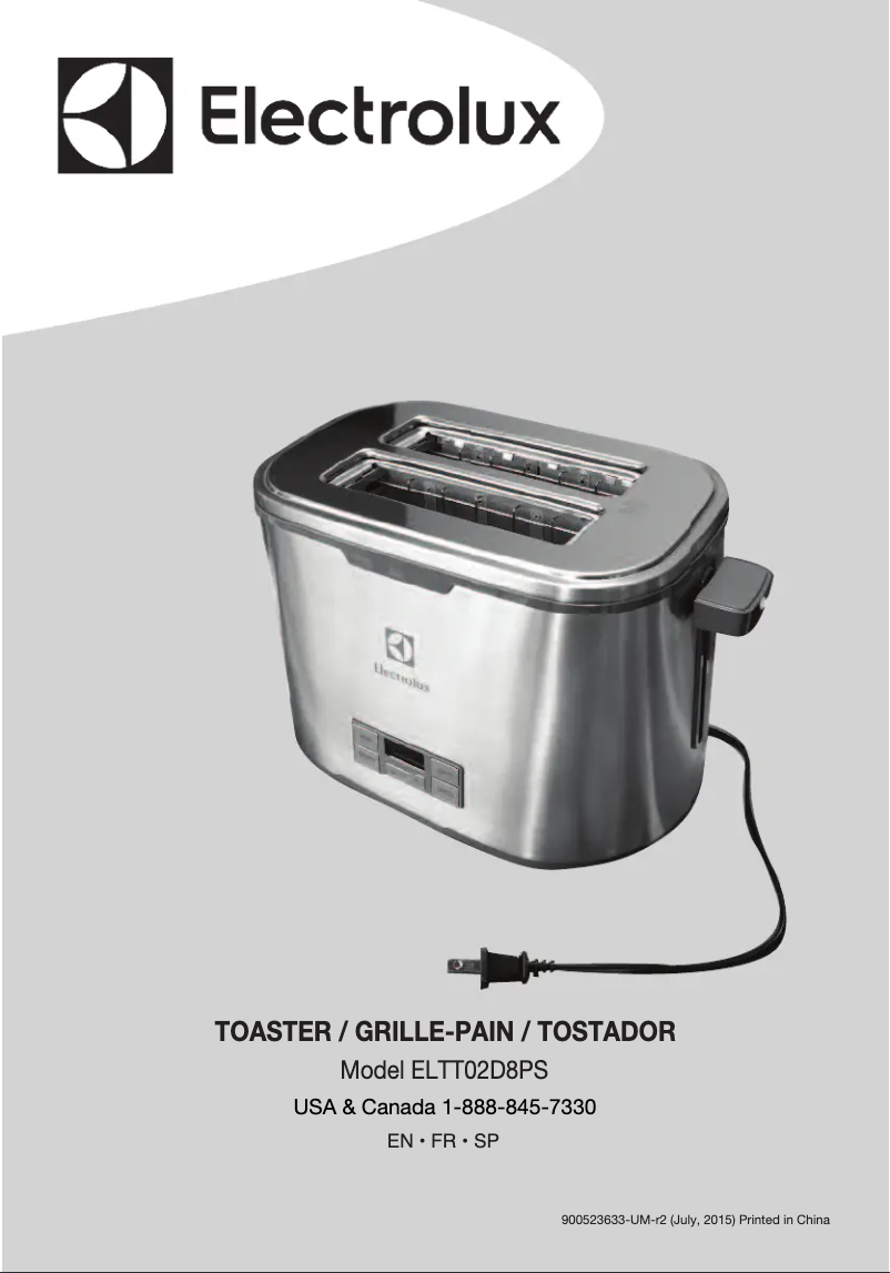 Page n°1 - Manuel utilisateur Electrolux ELTT02D8PS