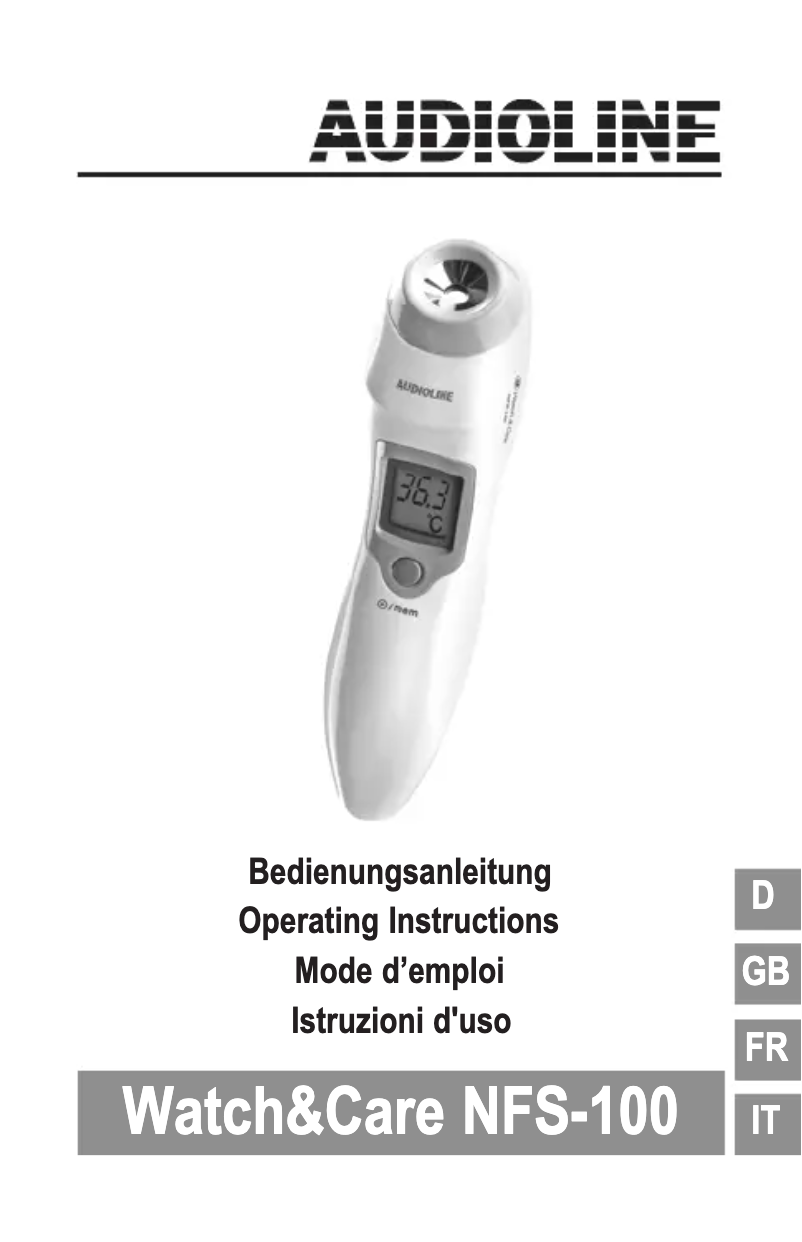 Imagen de la primera página del manual del dispositivo Watch & Care NFS-100