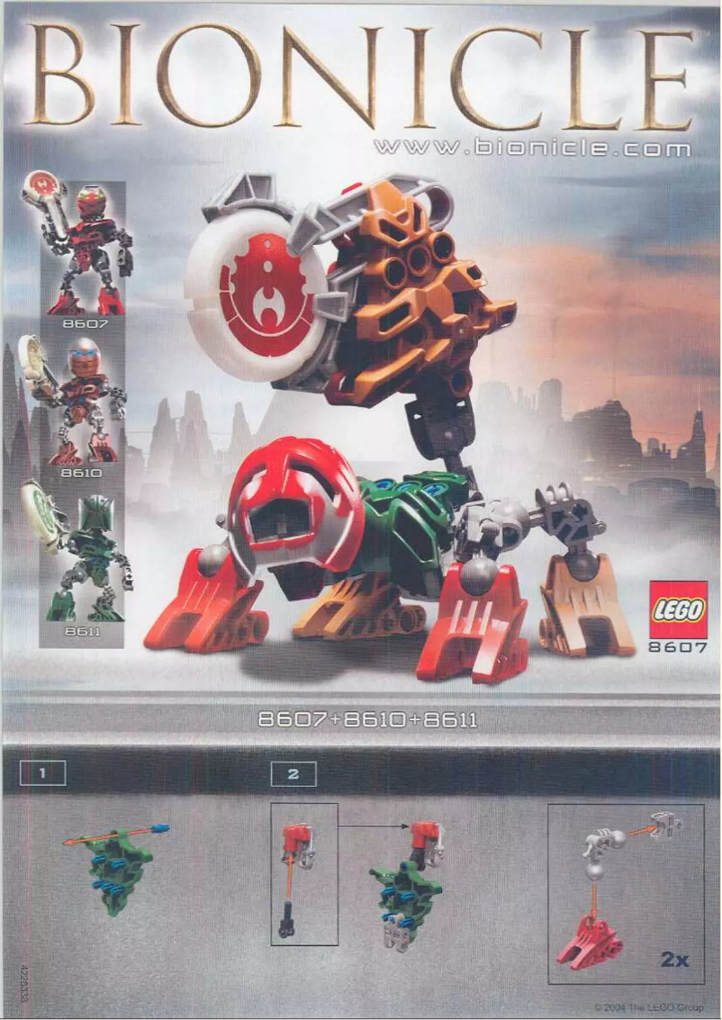 Page n°1 - Manuel utilisateur Lego Bionicle 8607