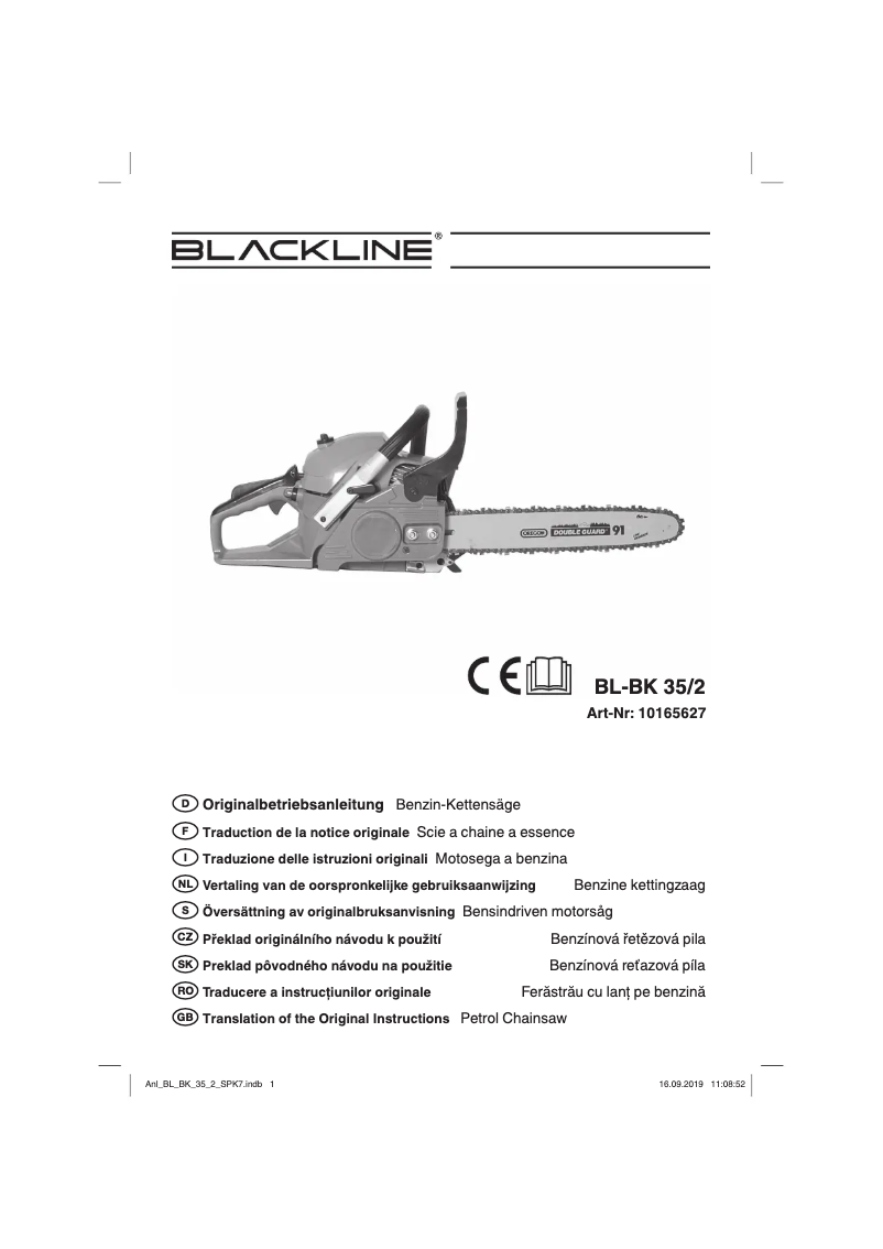 Page 1 de la notice Manuel utilisateur BlackLine BL-BK 35/2