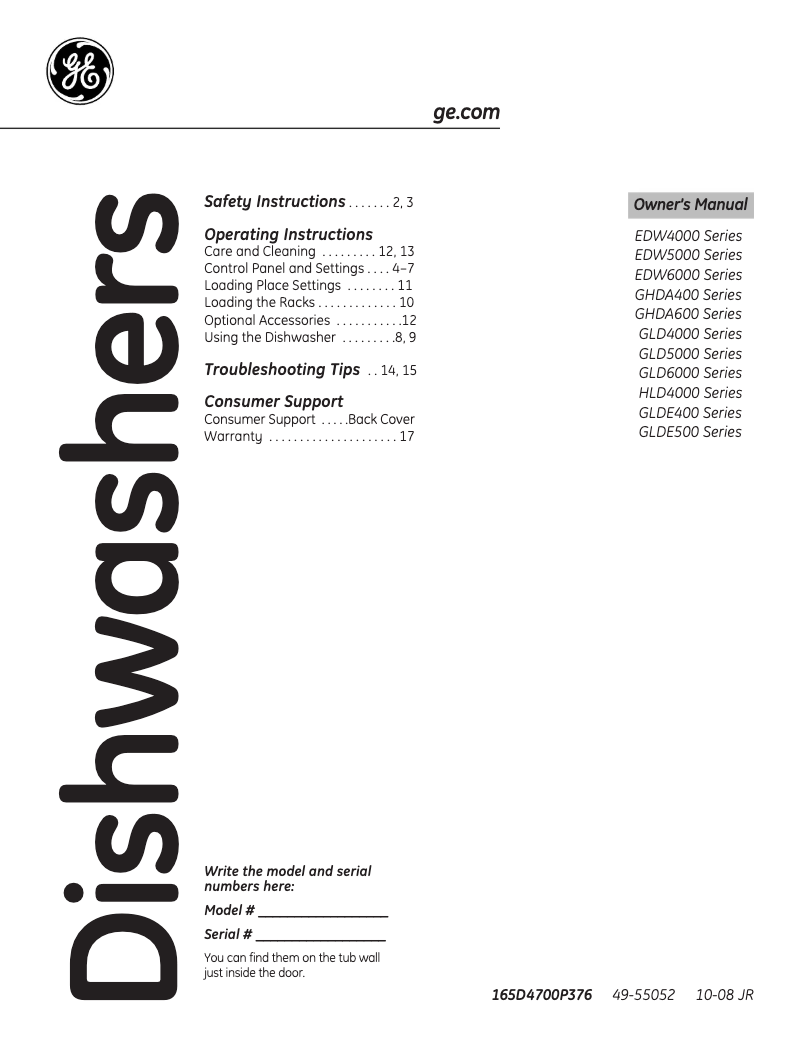 Page n°1 - Manuel d'utilisation et d'entretien Hotpoint HLD4040NSA