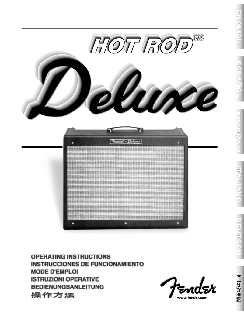 Image de la première page du manuel de l'appareil Hot Rod Deluxe
