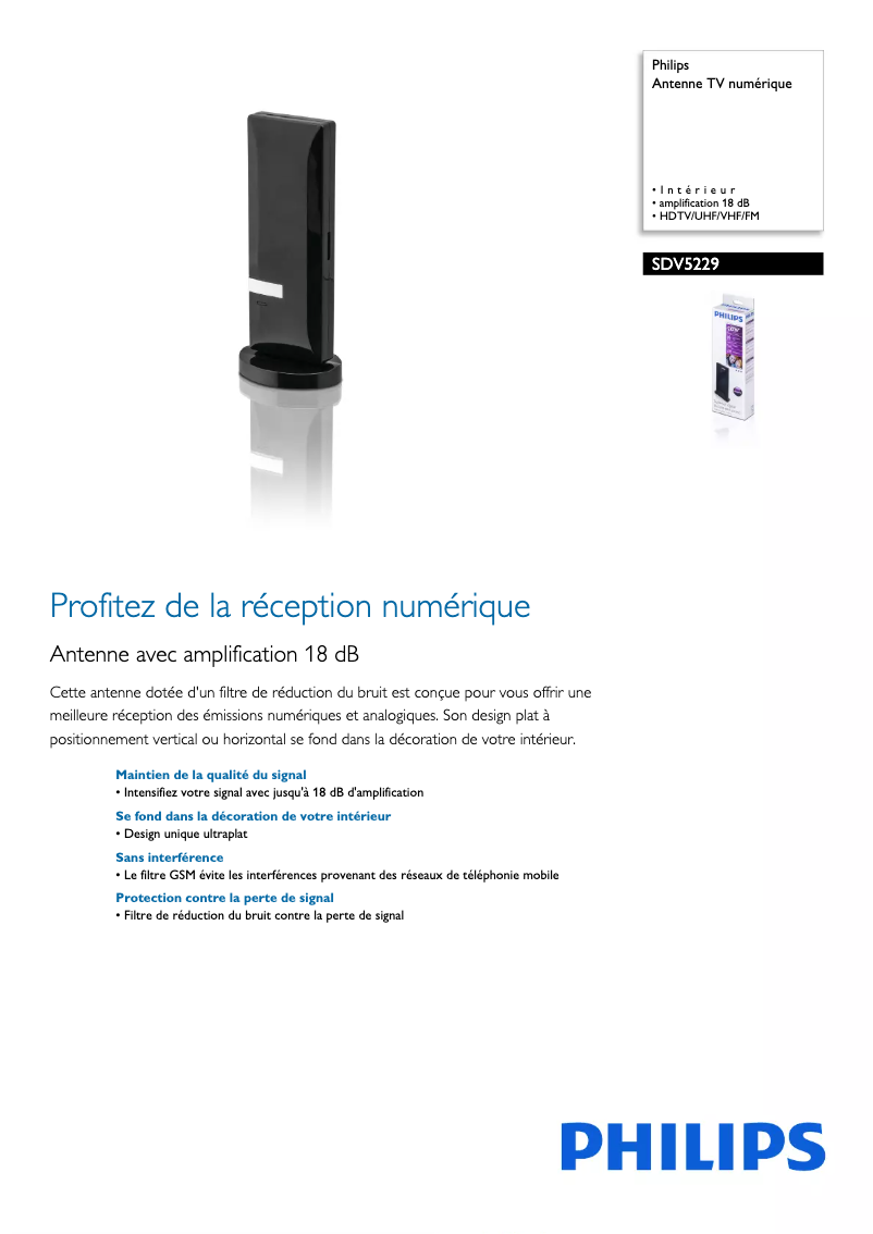 Image de la première page du manuel de l'appareil SDV5229