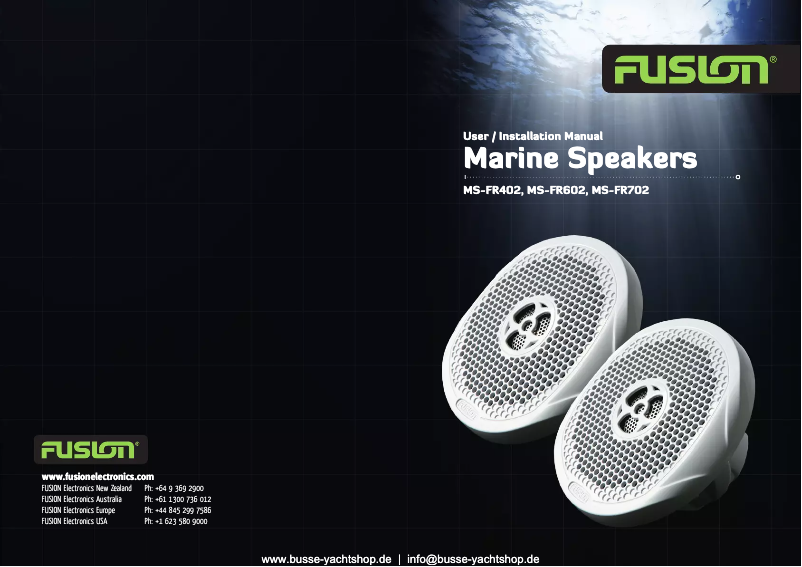 Page 1 de la notice Manuel utilisateur Fusion MS-FR402