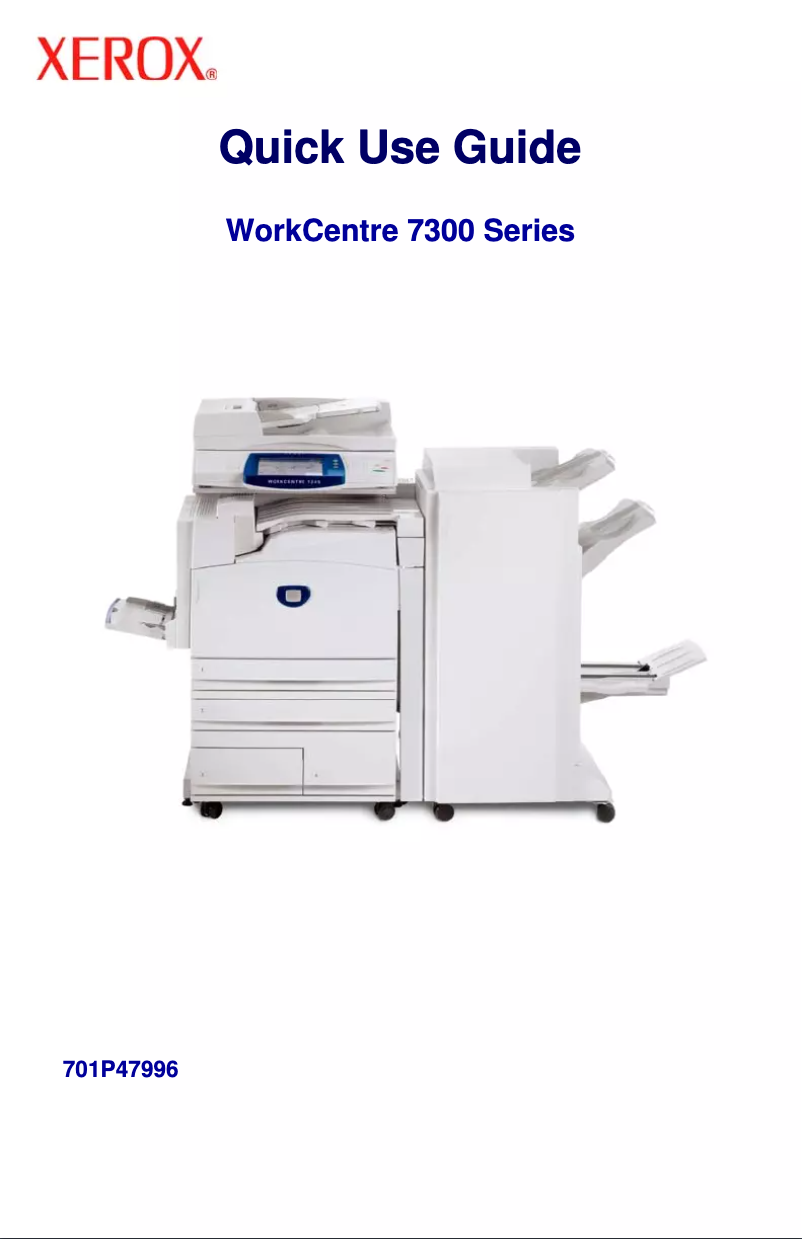 Page n°1 - Guide de démarrage rapide Xerox WorkCentre 7328