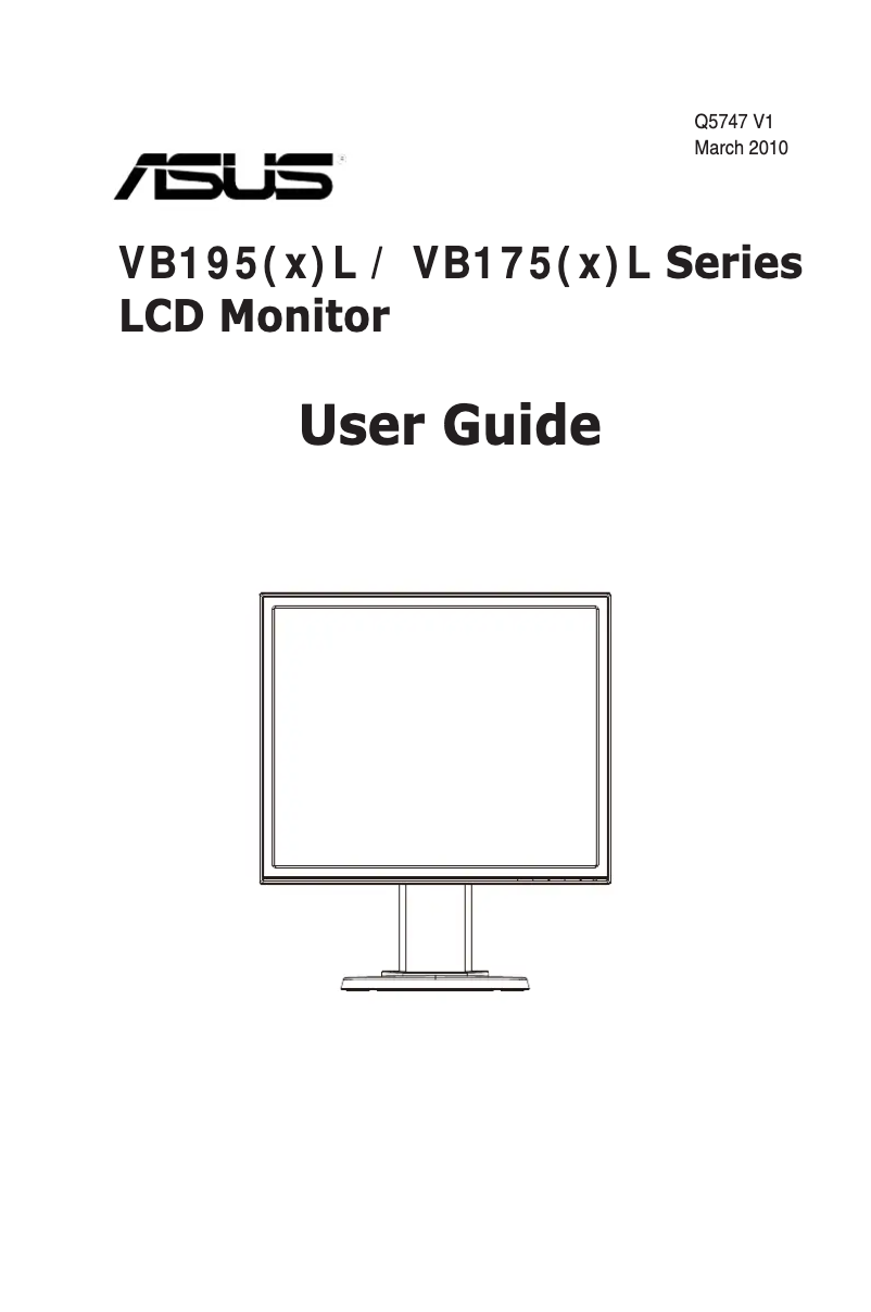 Página 1 del manual Manual de usuario Asus VB195TL