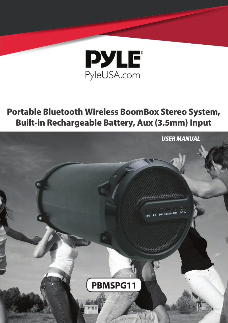 Page n°1 - Manuel utilisateur Pyle PBMSPG11