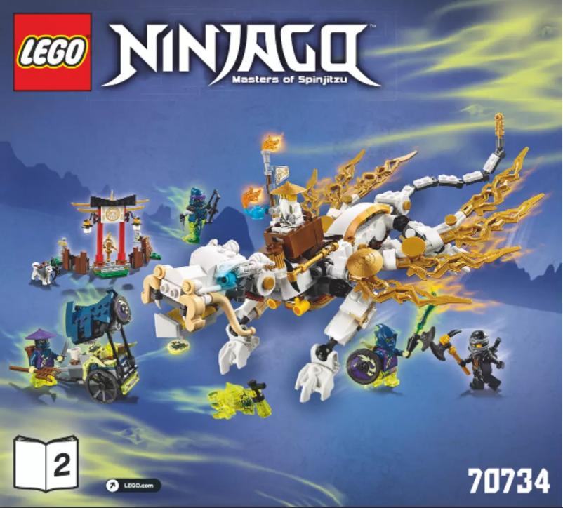 First page image of the manual for Ninjago 70734