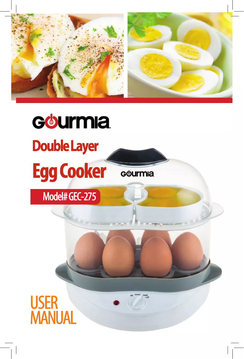 Page n°1 - Manuel utilisateur Gourmia GEC275