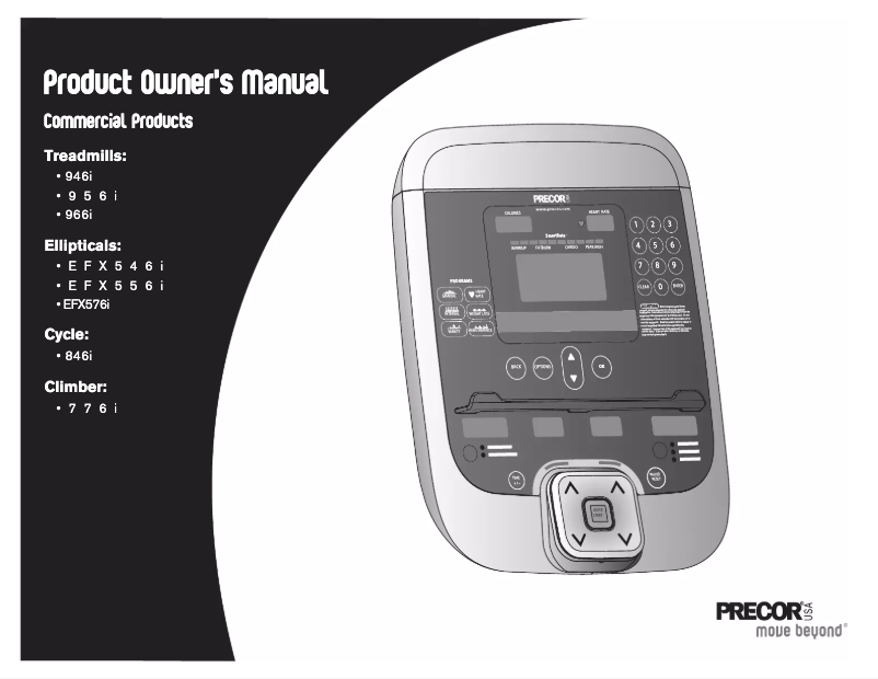 Page n°1 - Manuel utilisateur Precor EFX 546i