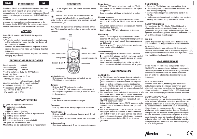 Image de la première page du manuel de l'appareil FR-10