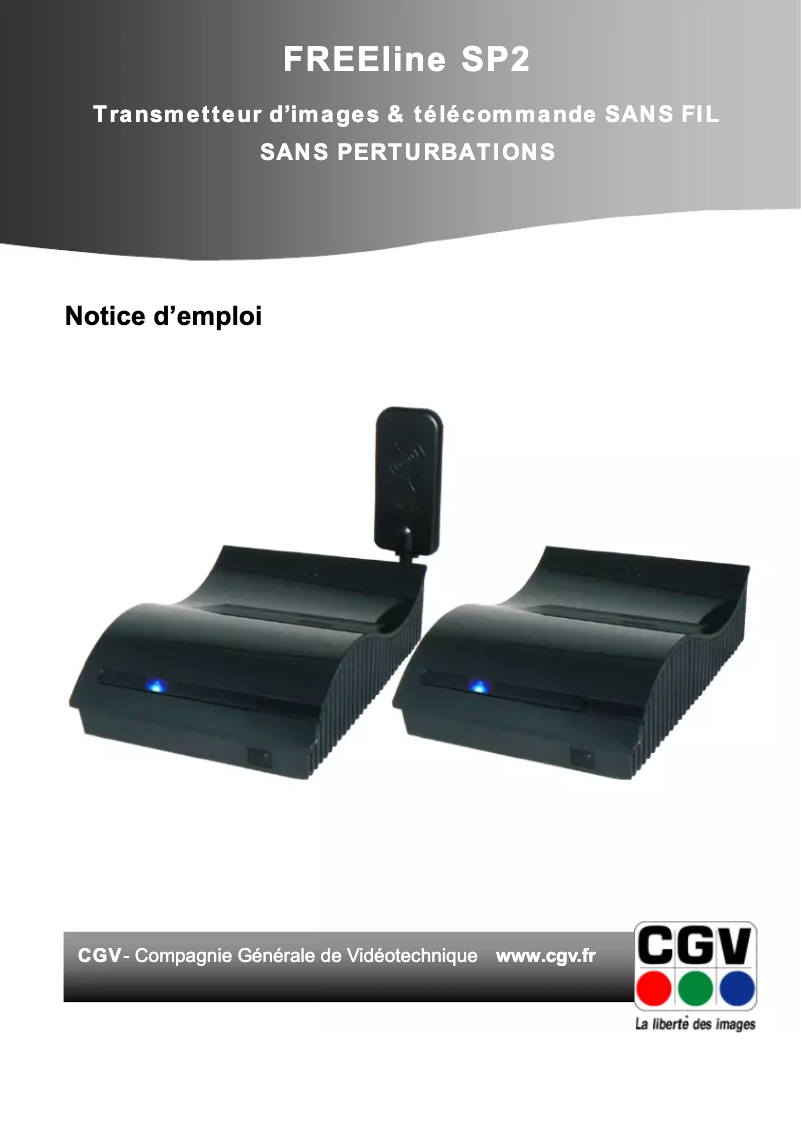 Page 1 de la notice Manuel utilisateur CGV FREEline SP2