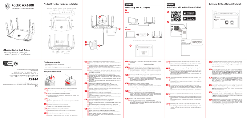 Imagen de la primera página del manual del dispositivo RadiX AX6600