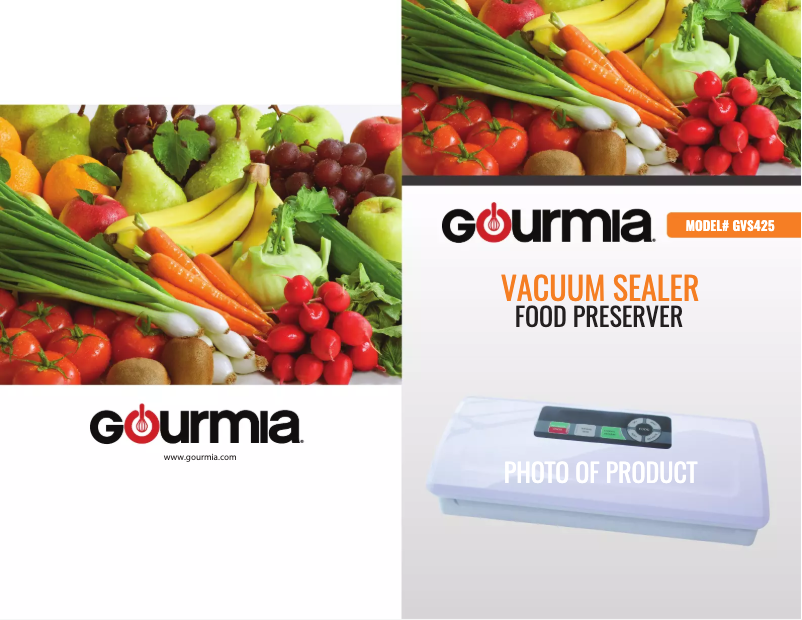 Page n°1 - Manuel utilisateur Gourmia GVS425