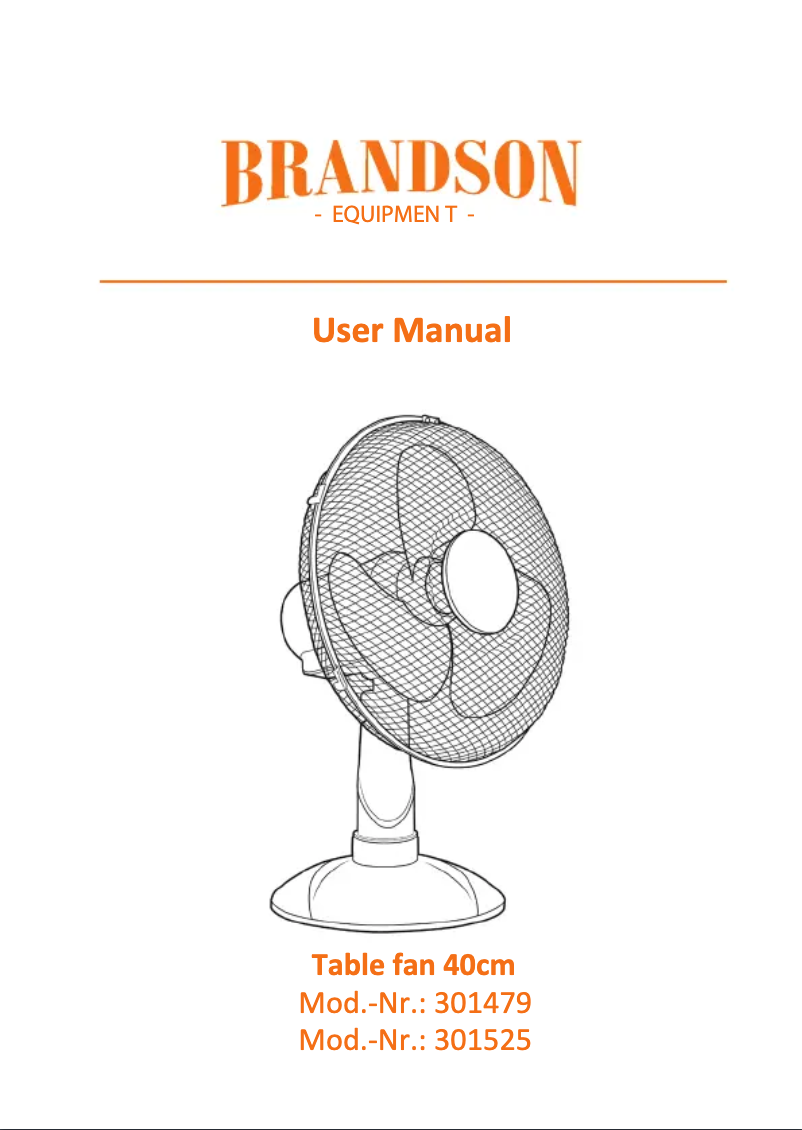Page 1 de la notice Manuel utilisateur Brandson 301525