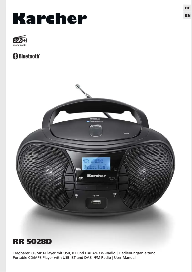 Page 1 de la notice Manuel utilisateur Kärcher RR 5028D