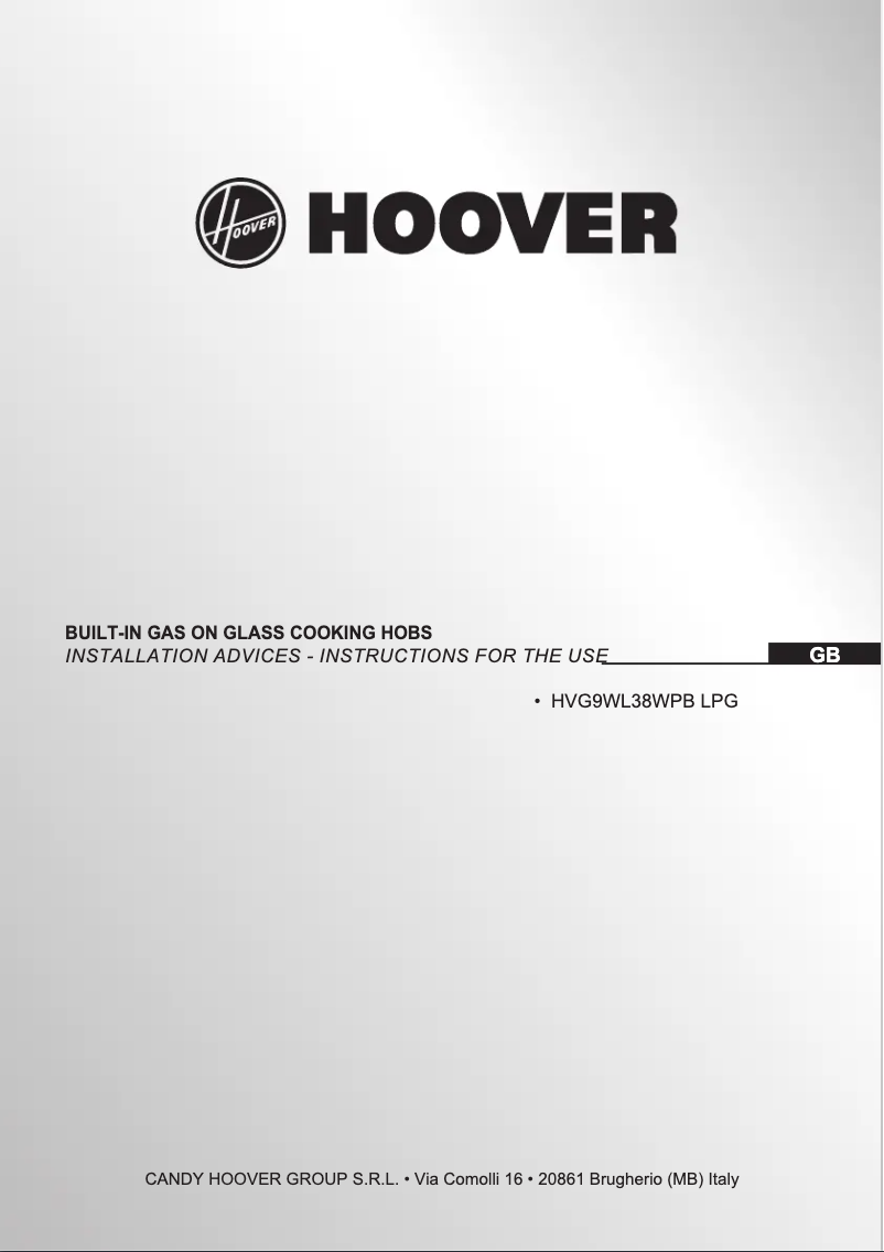 Página 1 del manual Manual de usuario Hoover HVG9WL38WPB LPG