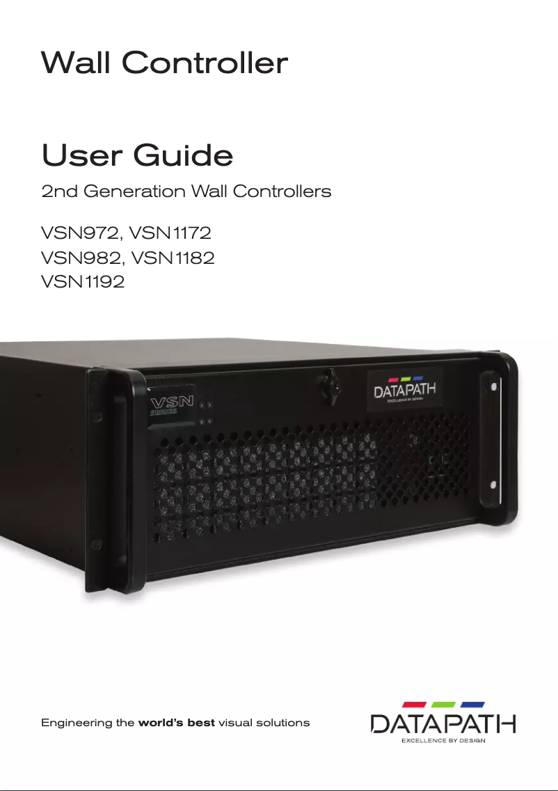 Page n°1 - Manuel utilisateur Datapath VSN1182