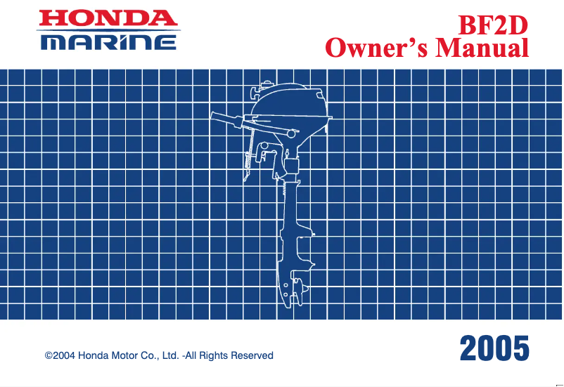 Page n°1 - Manuel utilisateur Honda BF2D (2005)
