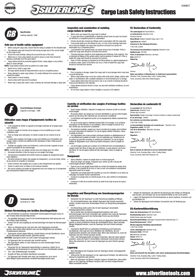 Image de la première page du manuel de l'appareil 346857