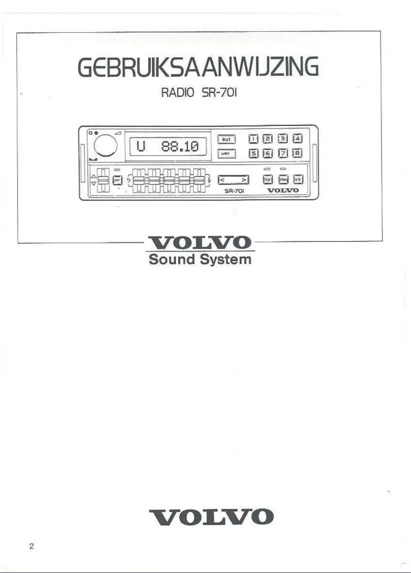 Page 1 de la notice Manuel utilisateur Volvo SR-701