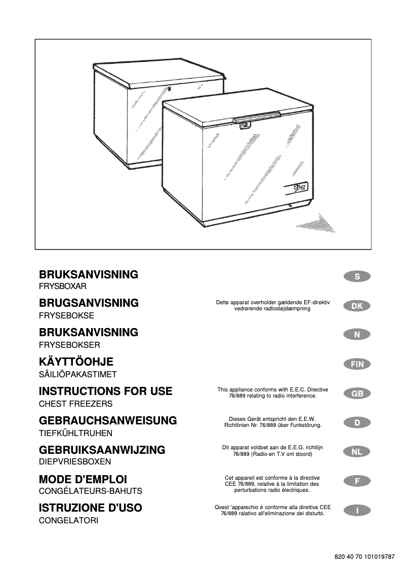 Page 1 de la notice Manuel utilisateur Elektro Helios BK275-3FF