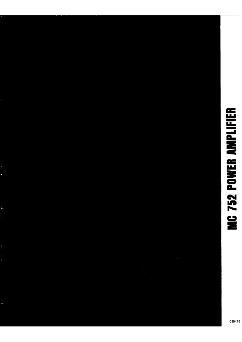 Page 1 de la notice Manuel utilisateur McIntosh MC-752