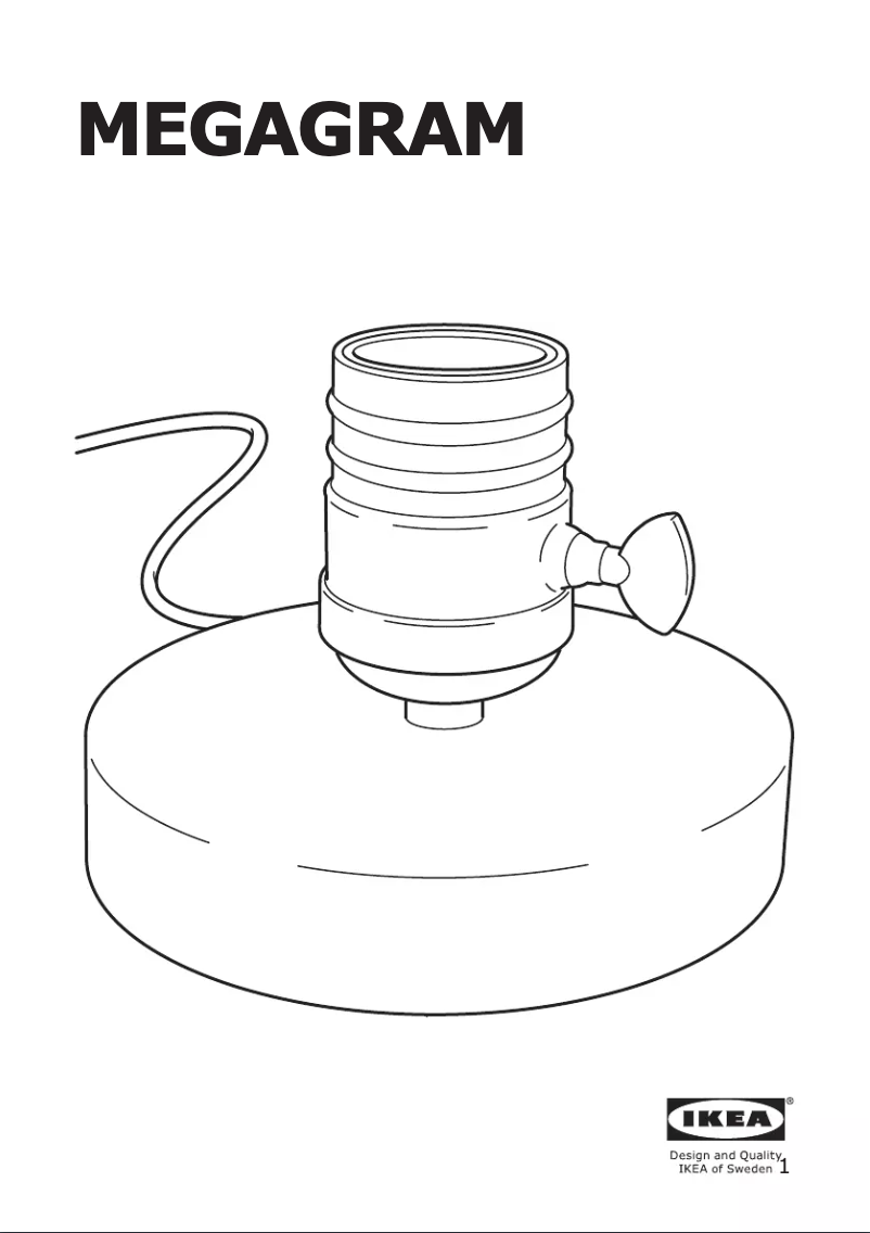 Page 1 de la notice Instructions / montage Ikea MEGAGRAM