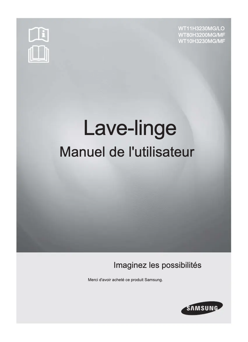 Page 1 de la notice Manuel utilisateur Samsung WT11H3230MG