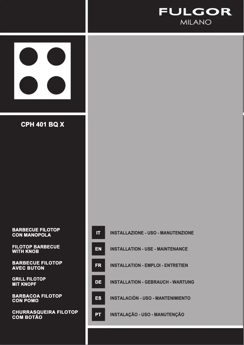 Image de la première page du manuel de l'appareil CPH 401 BQ X