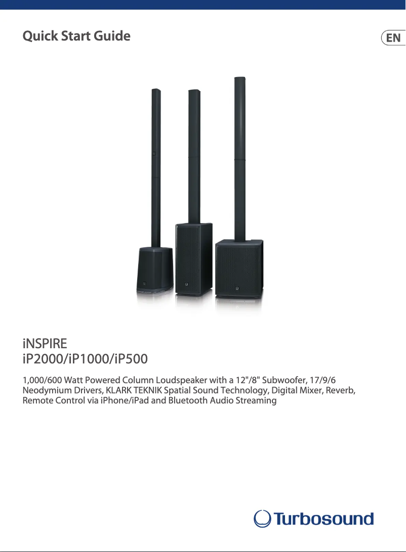 Página 1 del manual Manual de usuario Turbosound iNSPIRE iP1000 V2