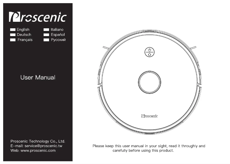 Page n°1 - Manuel utilisateur Proscenic M7