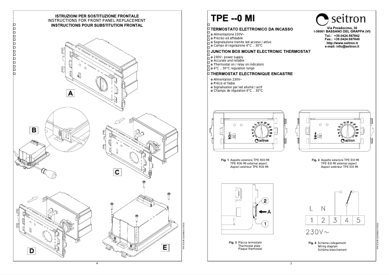 Página 1 del manual Manual de usuario Seitron TPEEI0MI