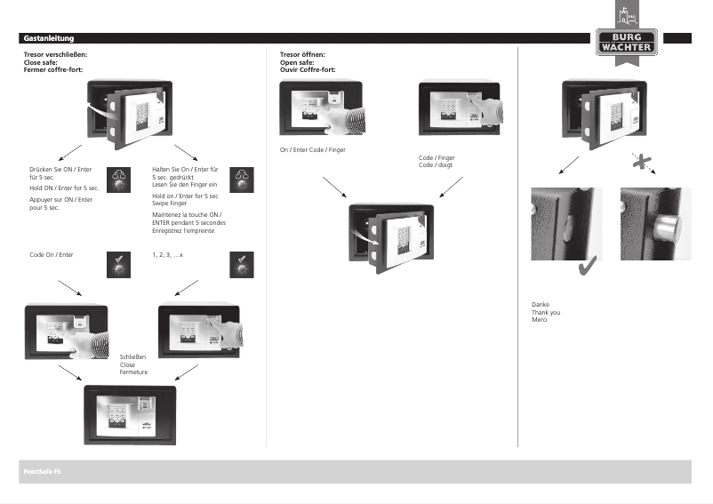 Imagen de la primera página del manual del dispositivo PointSafe P 3 E LAP