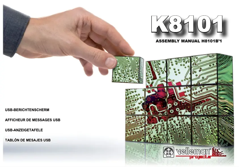 Image de la première page du manuel de l'appareil K8101