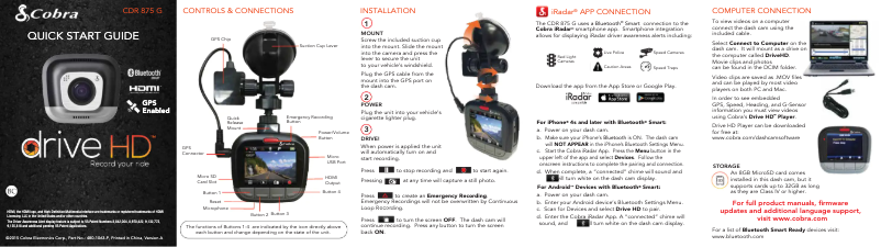 Image de la première page du manuel de l'appareil CDR 875G