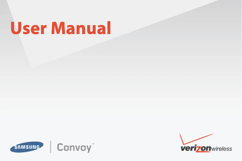 Page n°1 - Manuel utilisateur Samsung Convoy U640