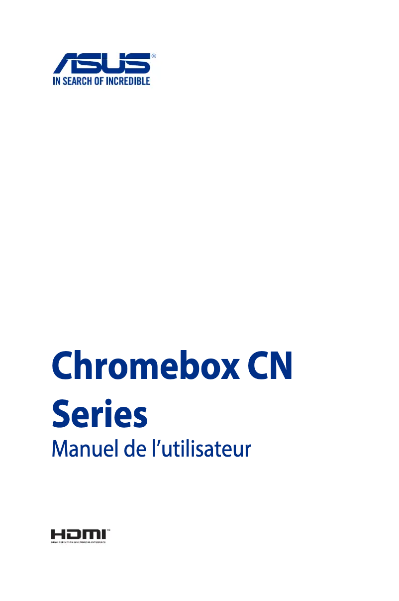 Image de la première page du manuel de l'appareil CHROMEBOX-M119U