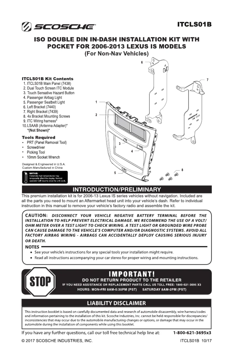 Image de la première page du manuel de l'appareil ITCLS01B