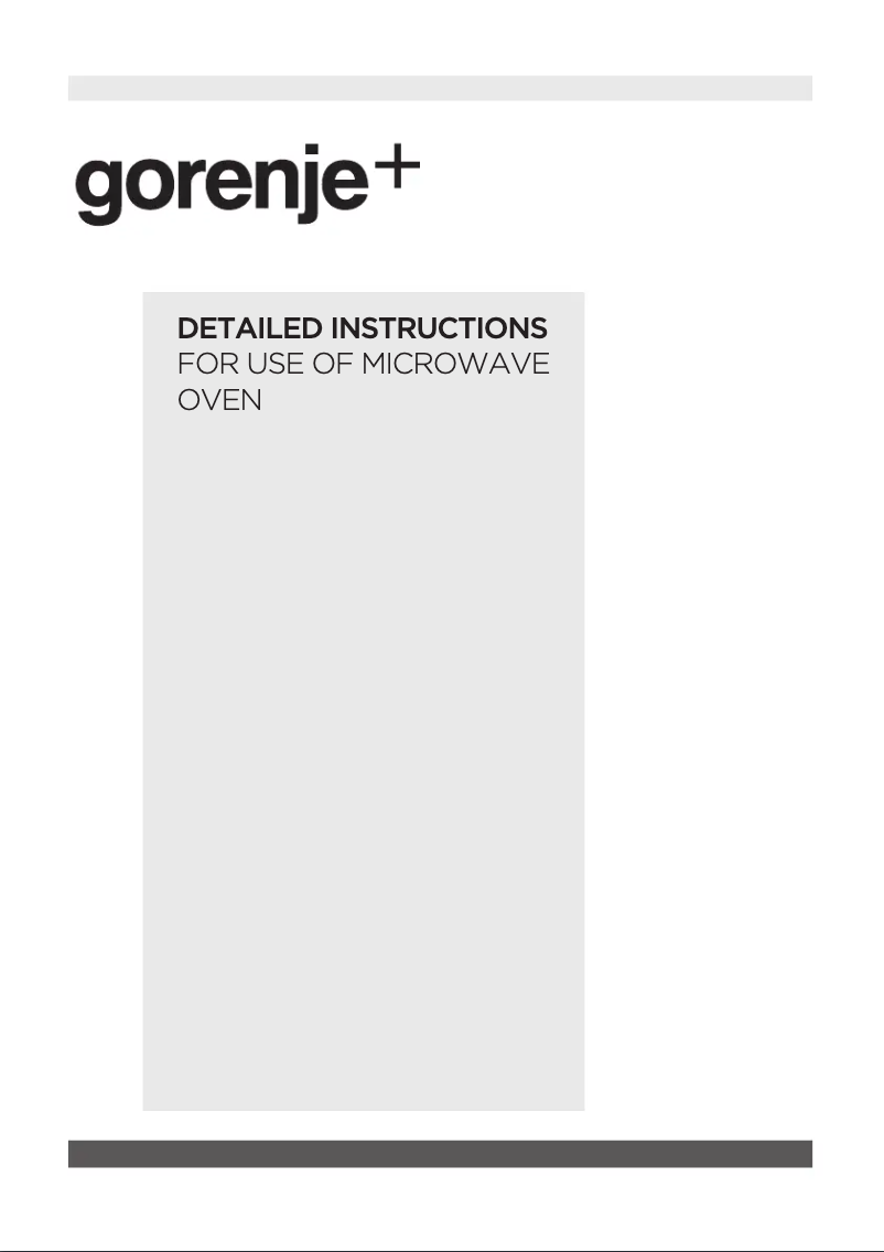 Page 1 de la notice Manuel utilisateur Gorenje GOM711X